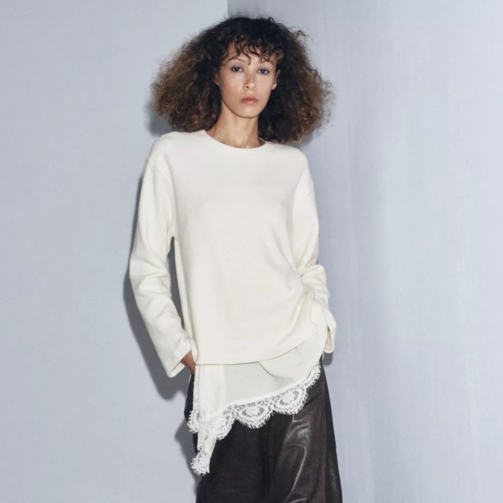 Zara Combination Lace Shirt